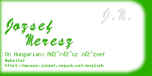 jozsef meresz business card